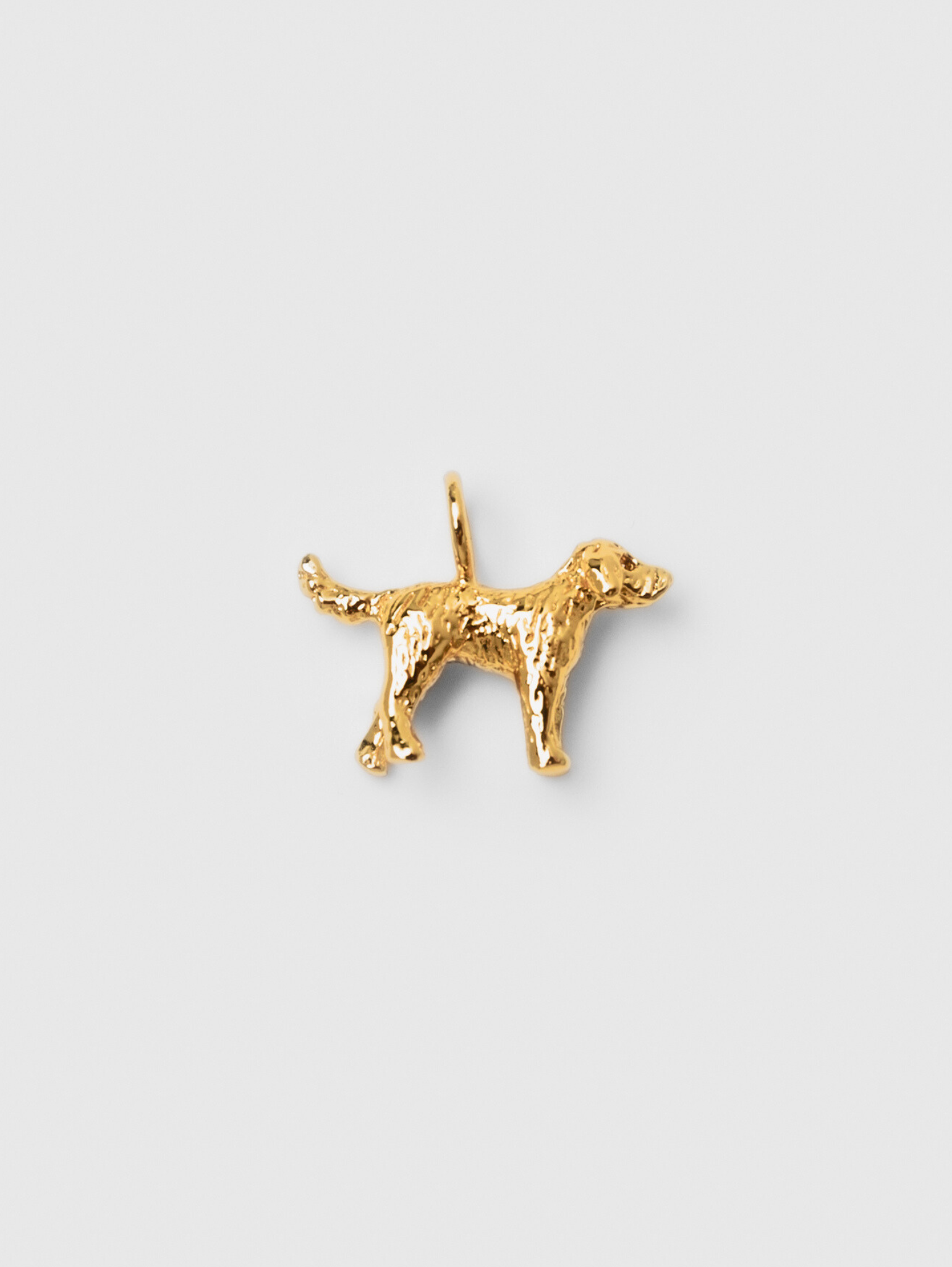Wolf Circus Puppy Dog Charm Pendant in Gold-Charm-wolfcircus.com
