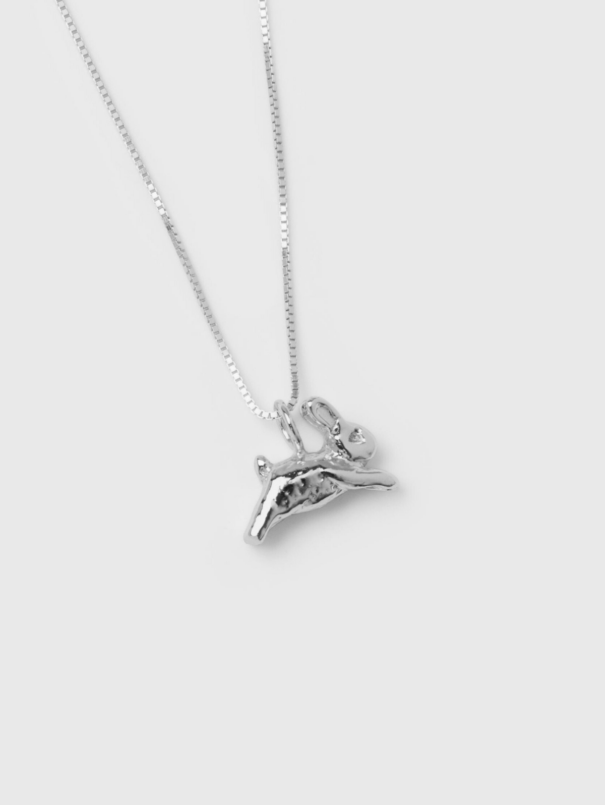 Wolf Circus Bunny Rabbit Charm Pendant Necklace in 925 Sterling Silver