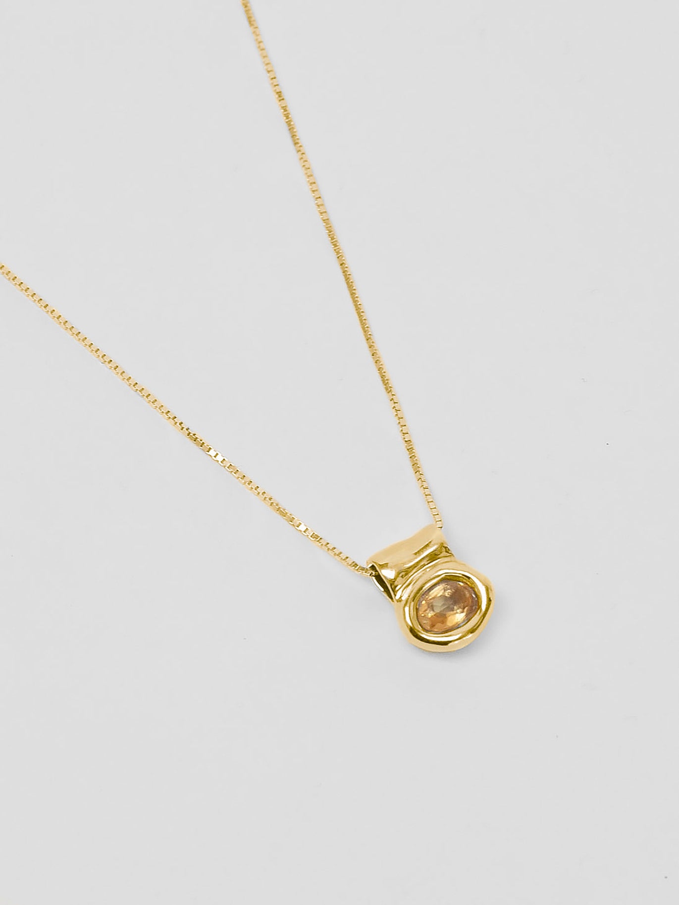 Cora Necklace in Citrine and Gold (Sample)
