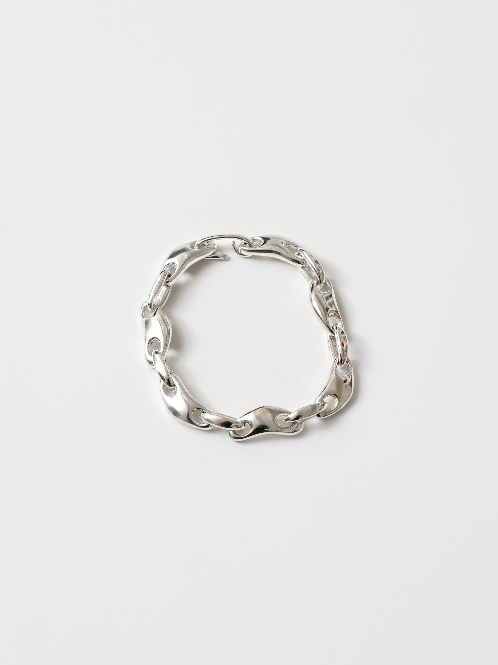 Wolf Circus Unisex Men's Link Chain Bracelet Sterling Silver | Handmade & Recycled Metals | River Bracelet in Sterling Silver-Bracelets-wolfcircus.com