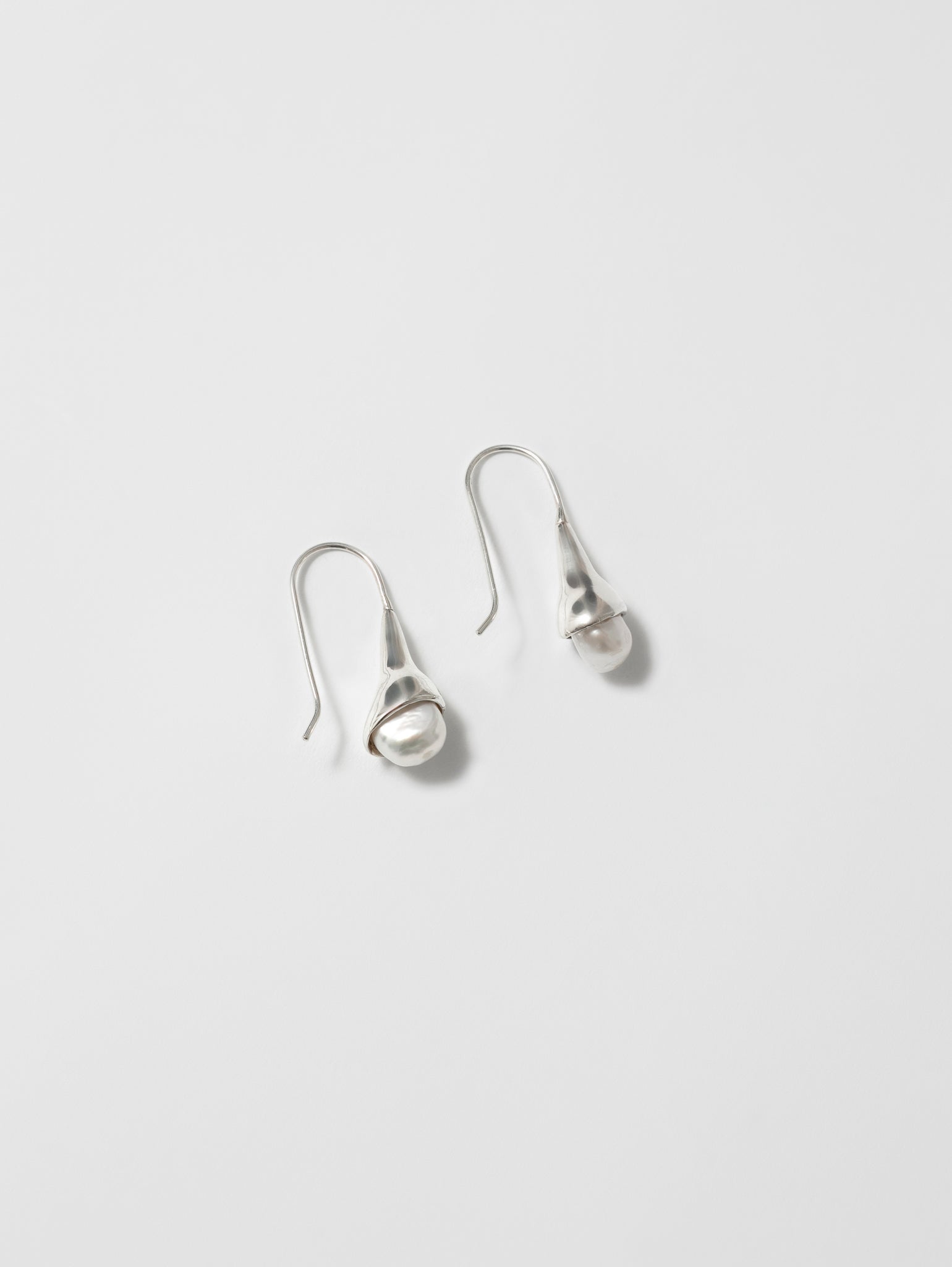 Wolf Circus Drop Earrings with Pearl in Sterling Silver | Anna Earrings in Sterling Silver-Earrings-wolfcircus.com