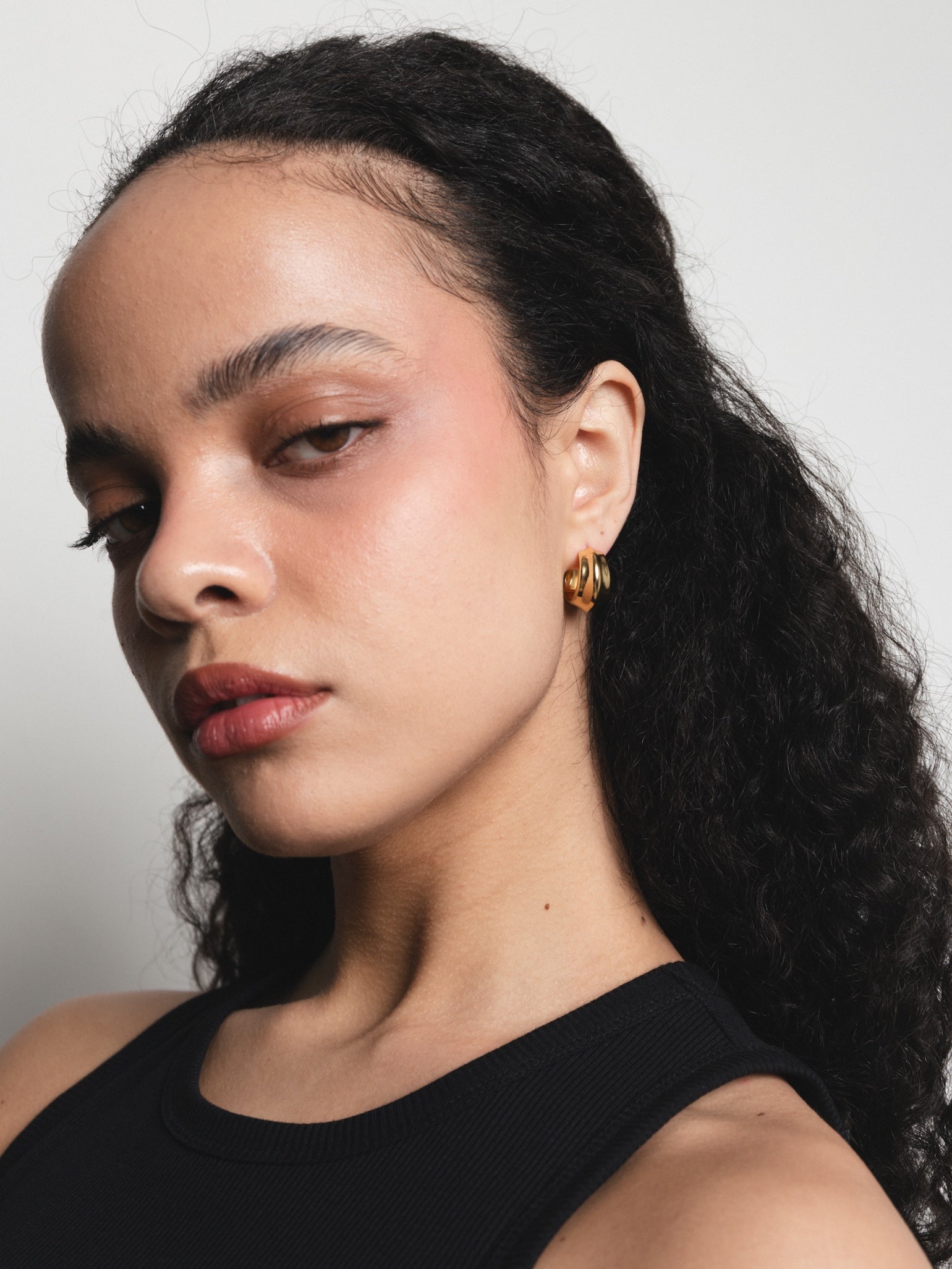 Wolf Circus Thick Hoop Bodie Earrings in 14k Gold Plated-Earrings-wolfcircus.com