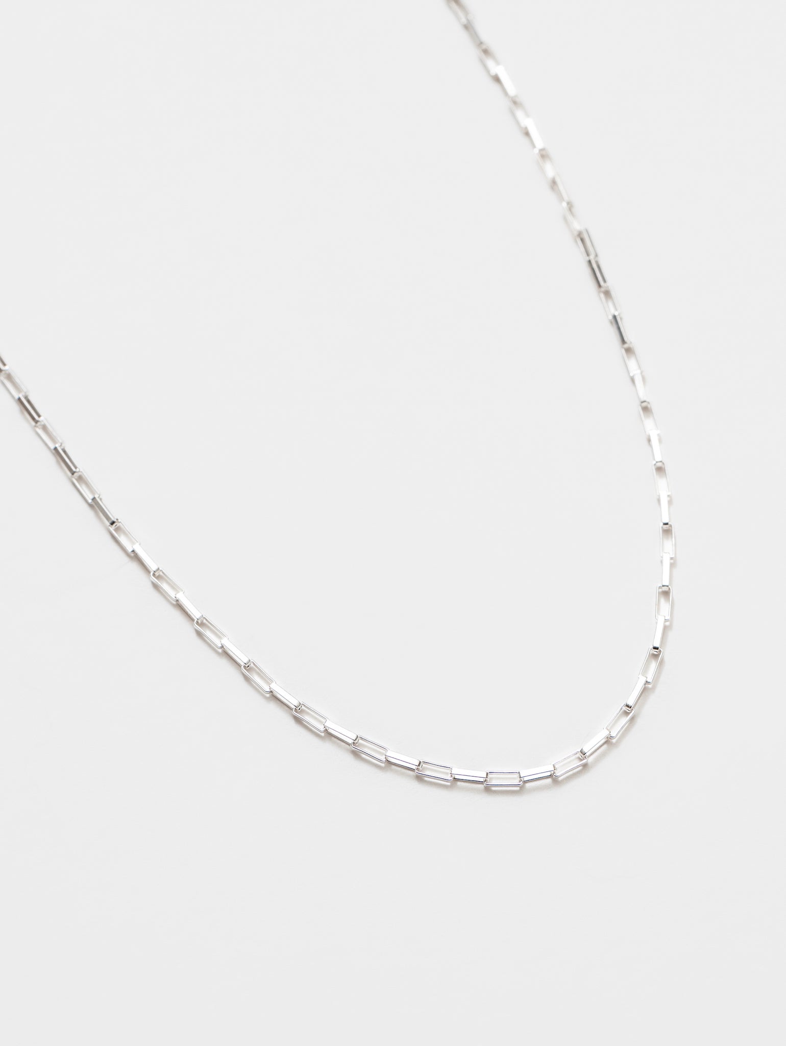 Wolf Circus Box Chain Necklace in Sterling Silver | Kalen Chain in Silver-Necklaces-wolfcircus.com