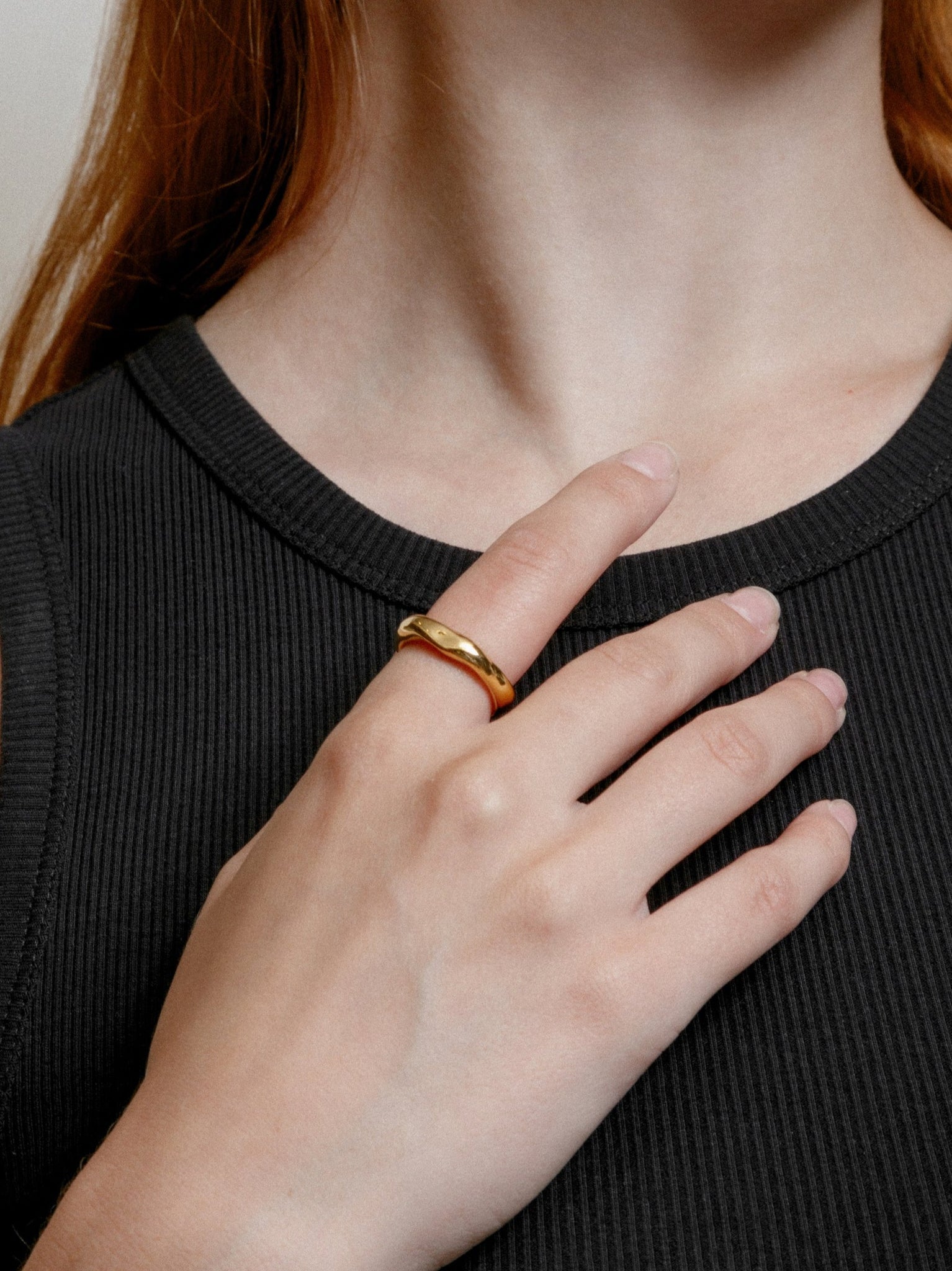 Wolf Circus Textured Band Ring 14k Gold Plated | Recycled Metals | Nora Ring in Gold-Rings-wolfcircus.com