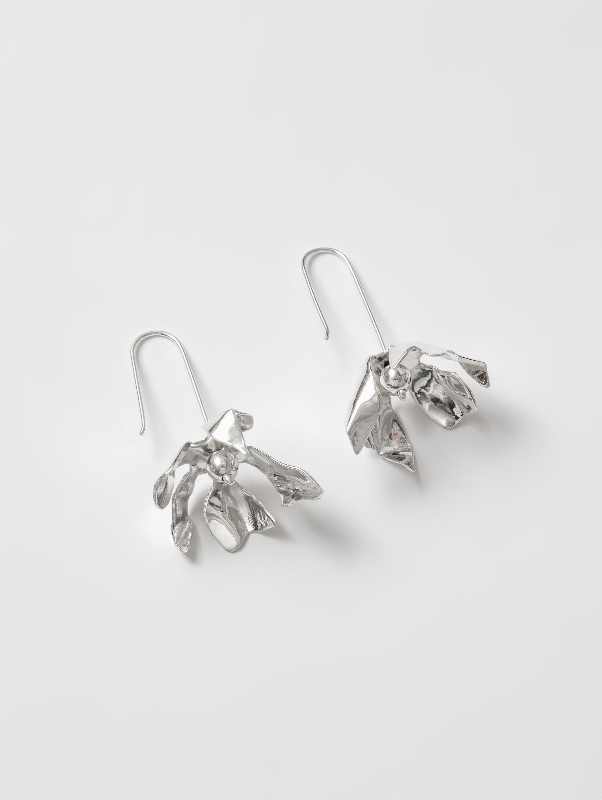 Wolf Circus Organic Flower Romantic Dangle Hook Earrings in 925