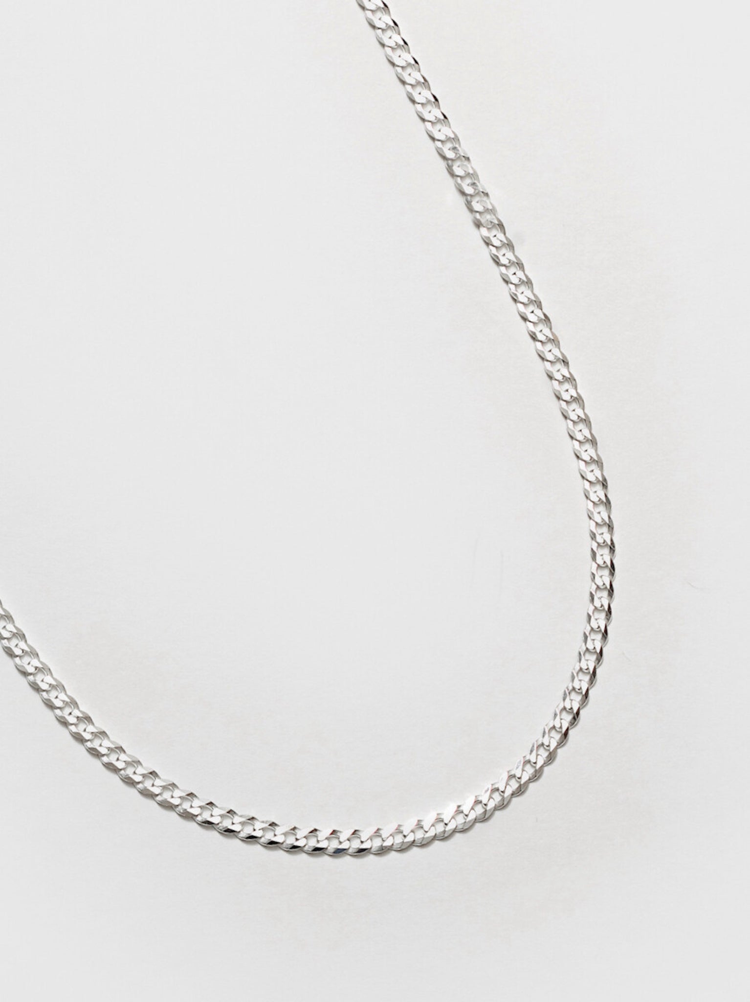 Wolf Circus Curb Chain Necklace Sterling Silver Diamond Cut | Liam Necklace in Sterling Silver-Necklaces-wolfcircus.com