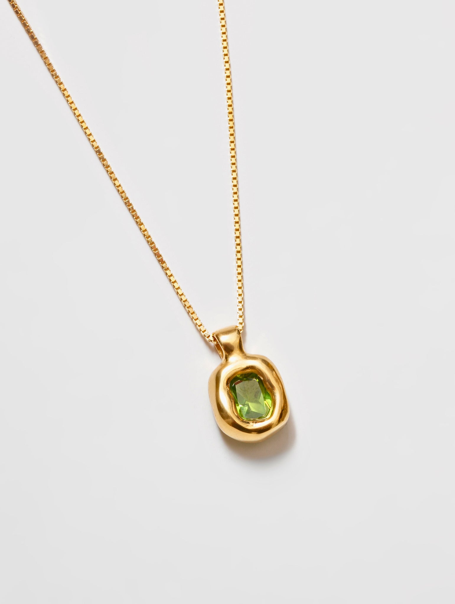 Wolf Circus Green Sapphire Gemstone Pendant Necklace | Freya Necklace in Green and Gold-Necklaces-wolfcircus.com