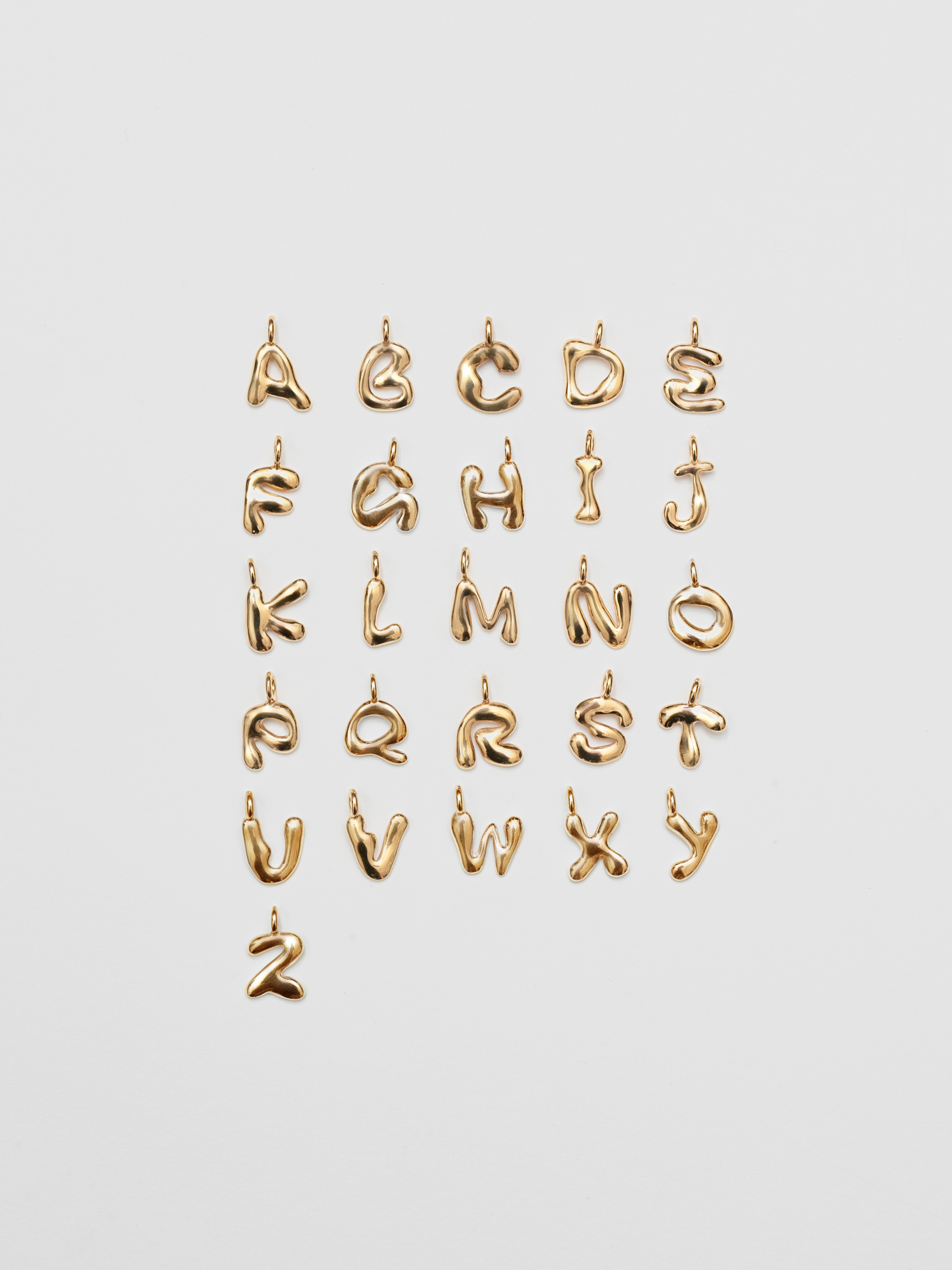 Wolf Circus Alphabet Initial Necklace with Letter Charm in 14k Gold Plated-Necklaces-wolfcircus.com