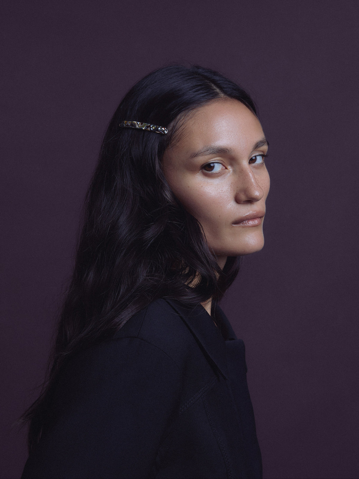 Eliza Hair Clip in Abalone