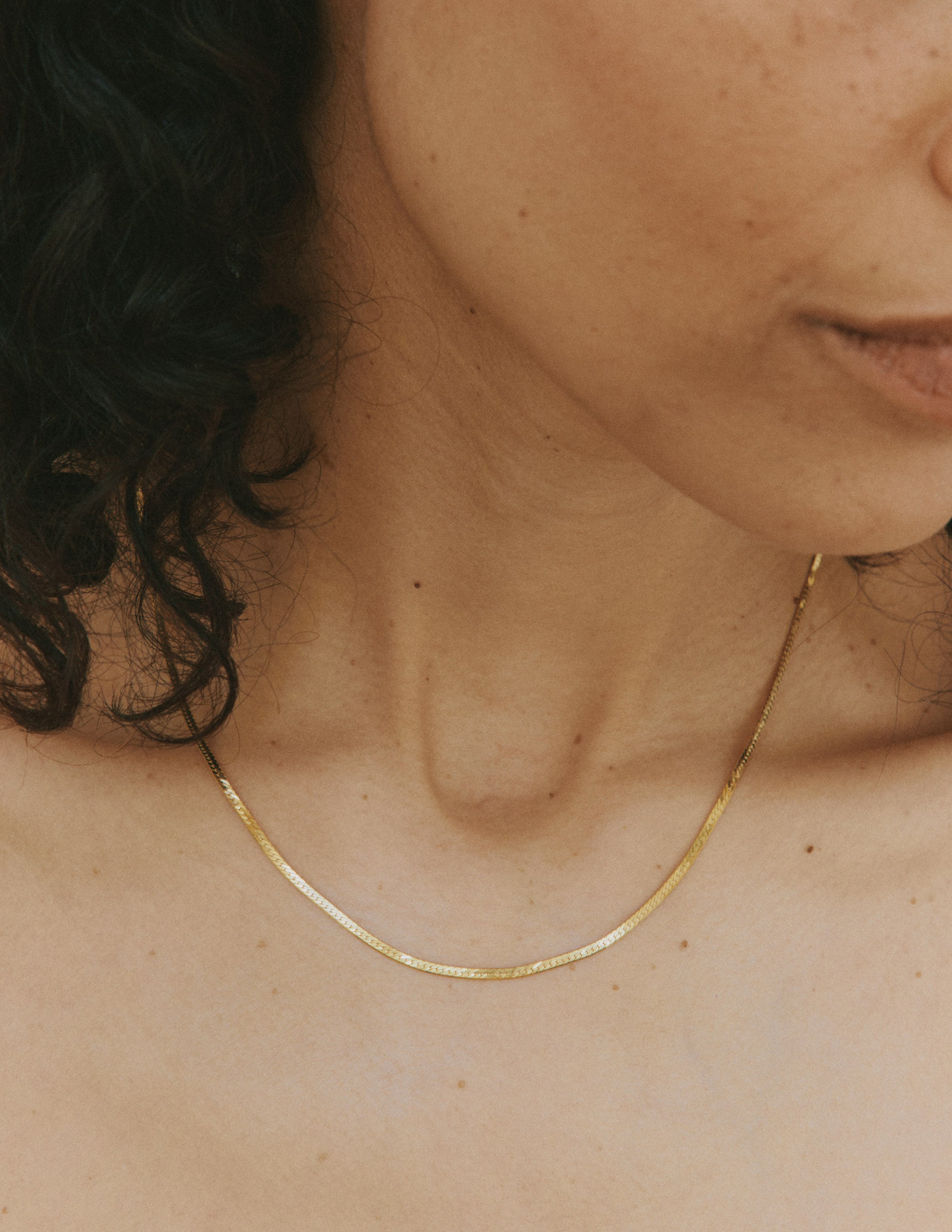 Mini Rose Coin Charm Necklace in Gold