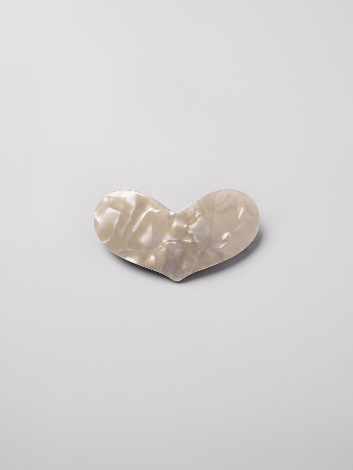 Heart Hair Barrette in Pearl