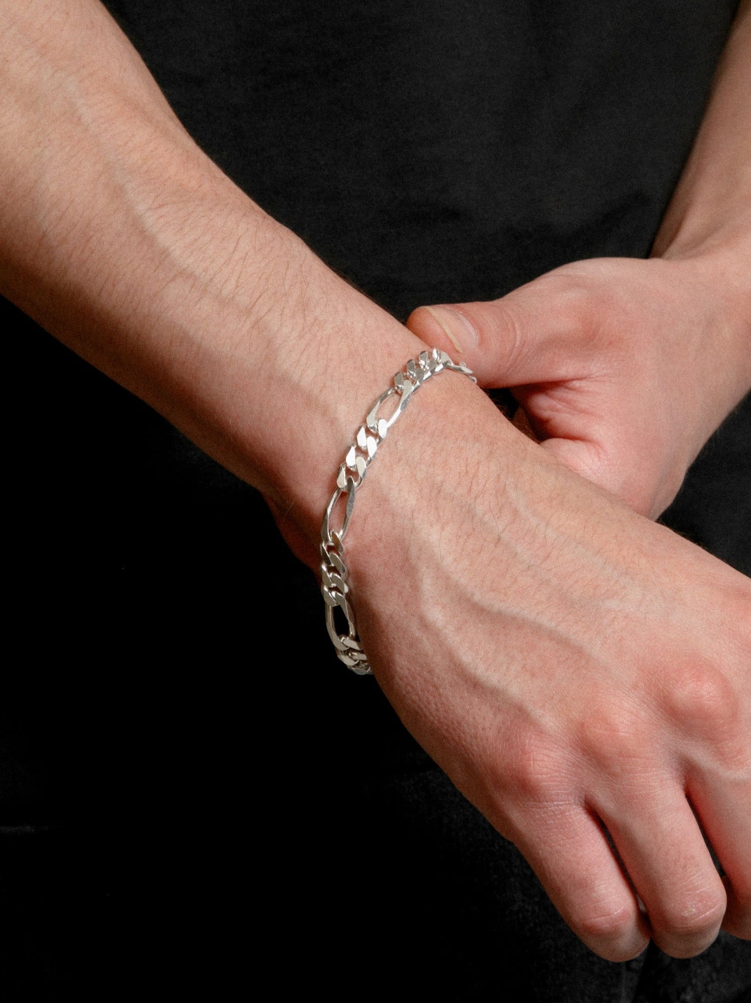 Wolf Circus Figaro Chain Bracelet Sterling Silver | Recycled Metals | Michelle Bracelet in Sterling Silver-Bracelets-wolfcircus.com
