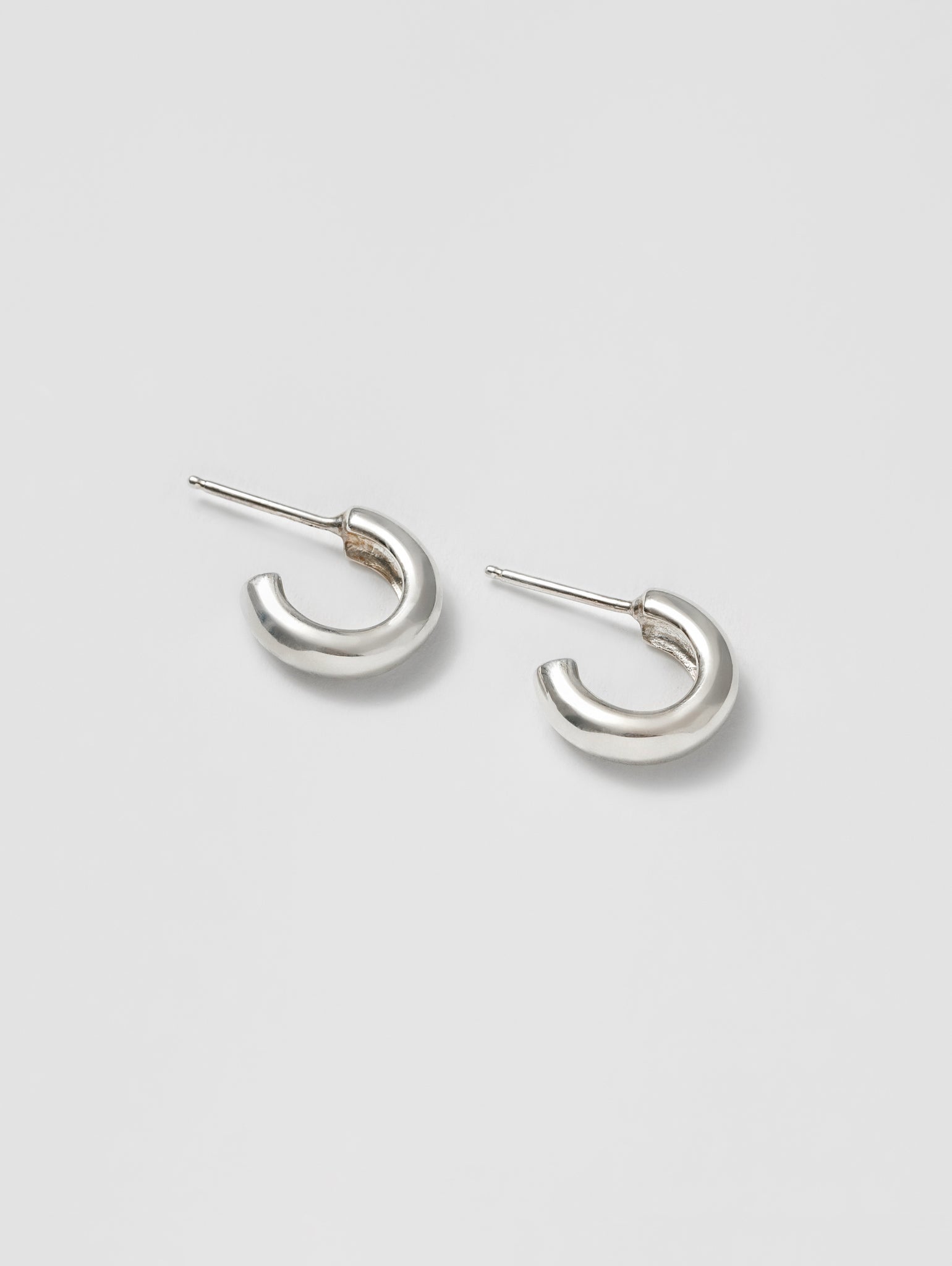 Small Abbie Hoops in Sterling Silver
