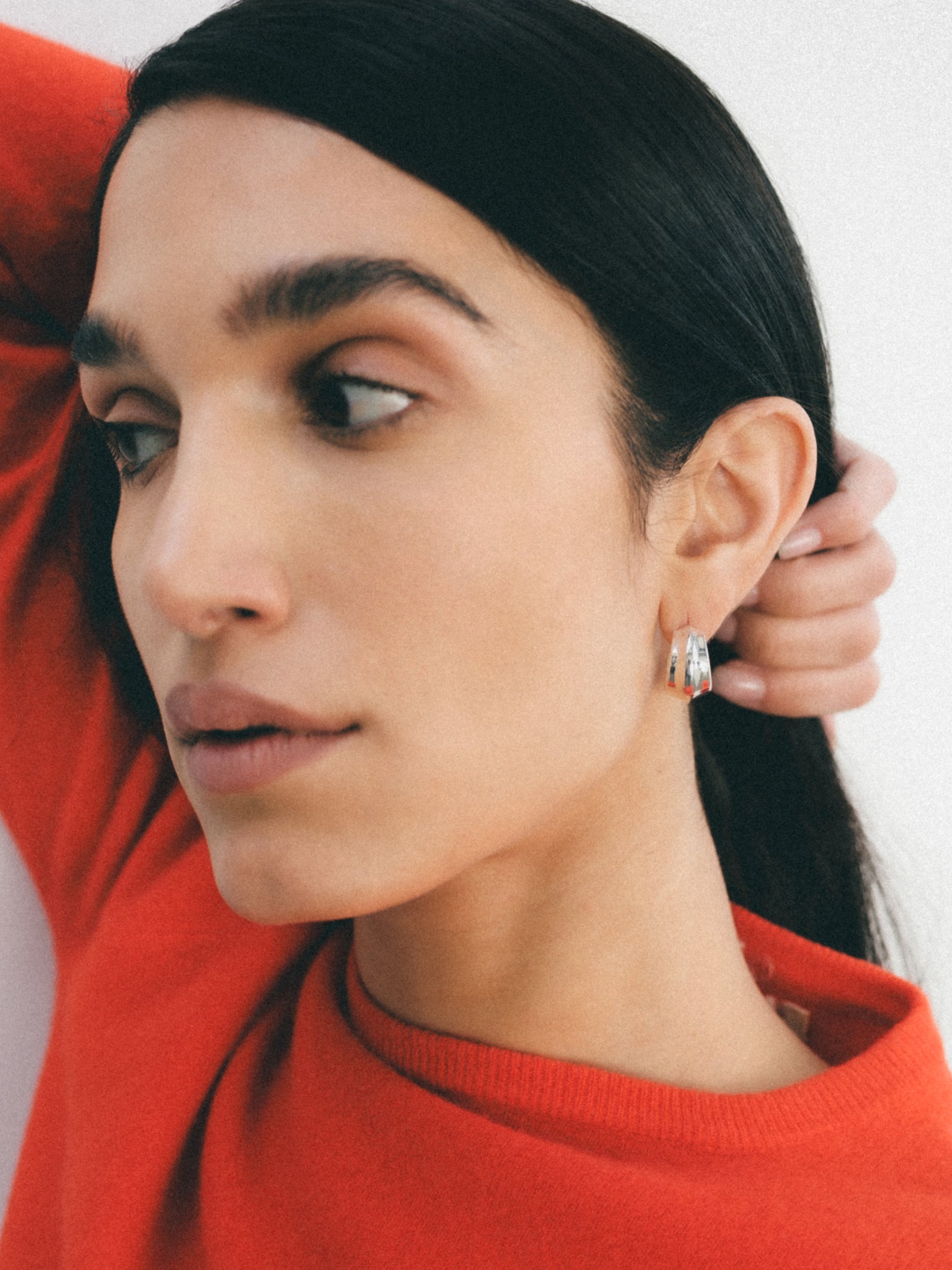 Wolf Circus Thick Hoop Bodie Earrings in Sterling Silver-Earrings-wolfcircus.com