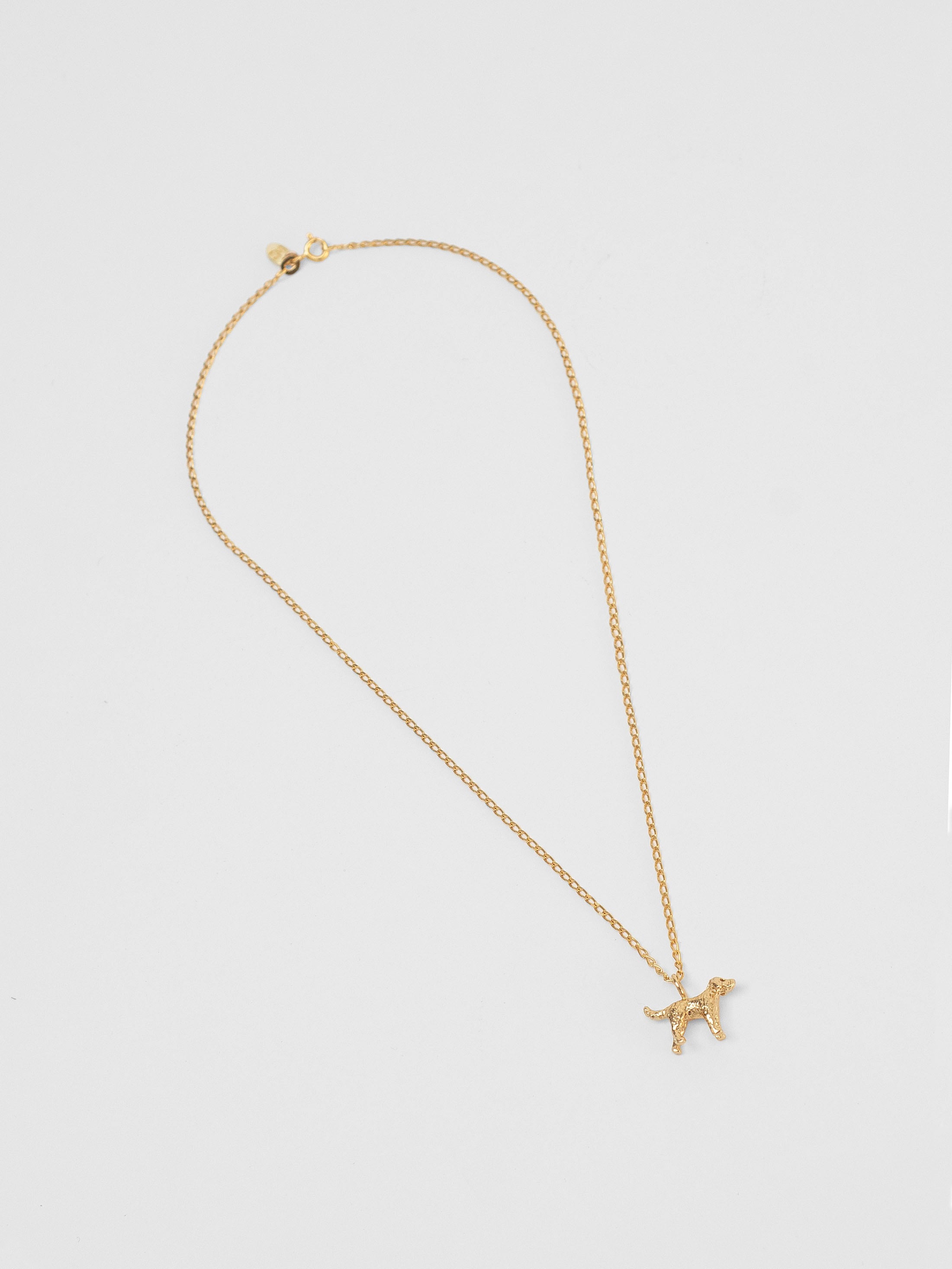 Wolf Circus Puppy Dog Charm Pendant Necklace in Gold-Necklaces-wolfcircus.com
