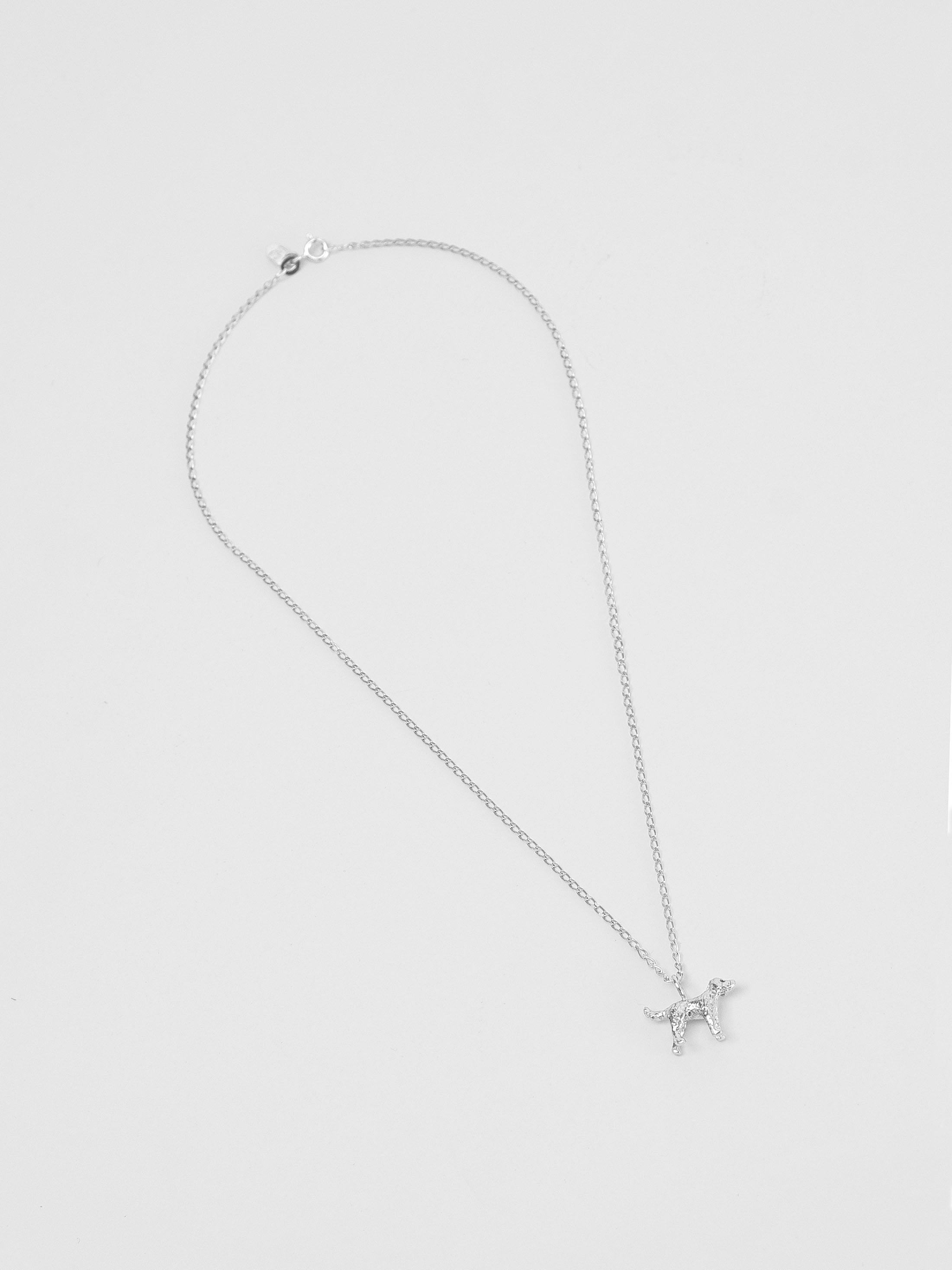 Wolf Circus Puppy Dog Charm Necklace in 925 Sterling Silver-Necklaces-wolfcircus.com