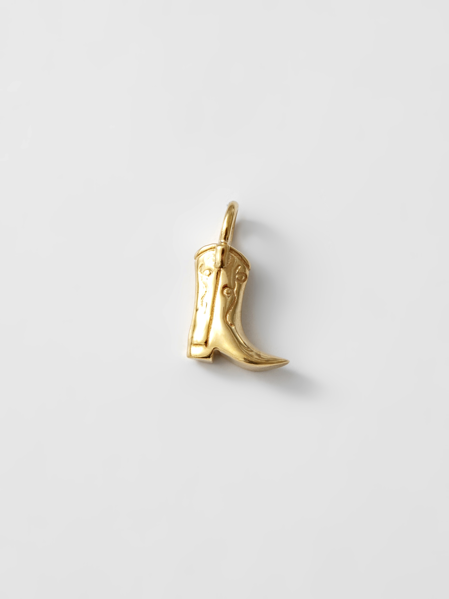 Wolf Circus Mini Cowboy Boot Charm Western Pendant in Gold-Charm-wolfcircus.com