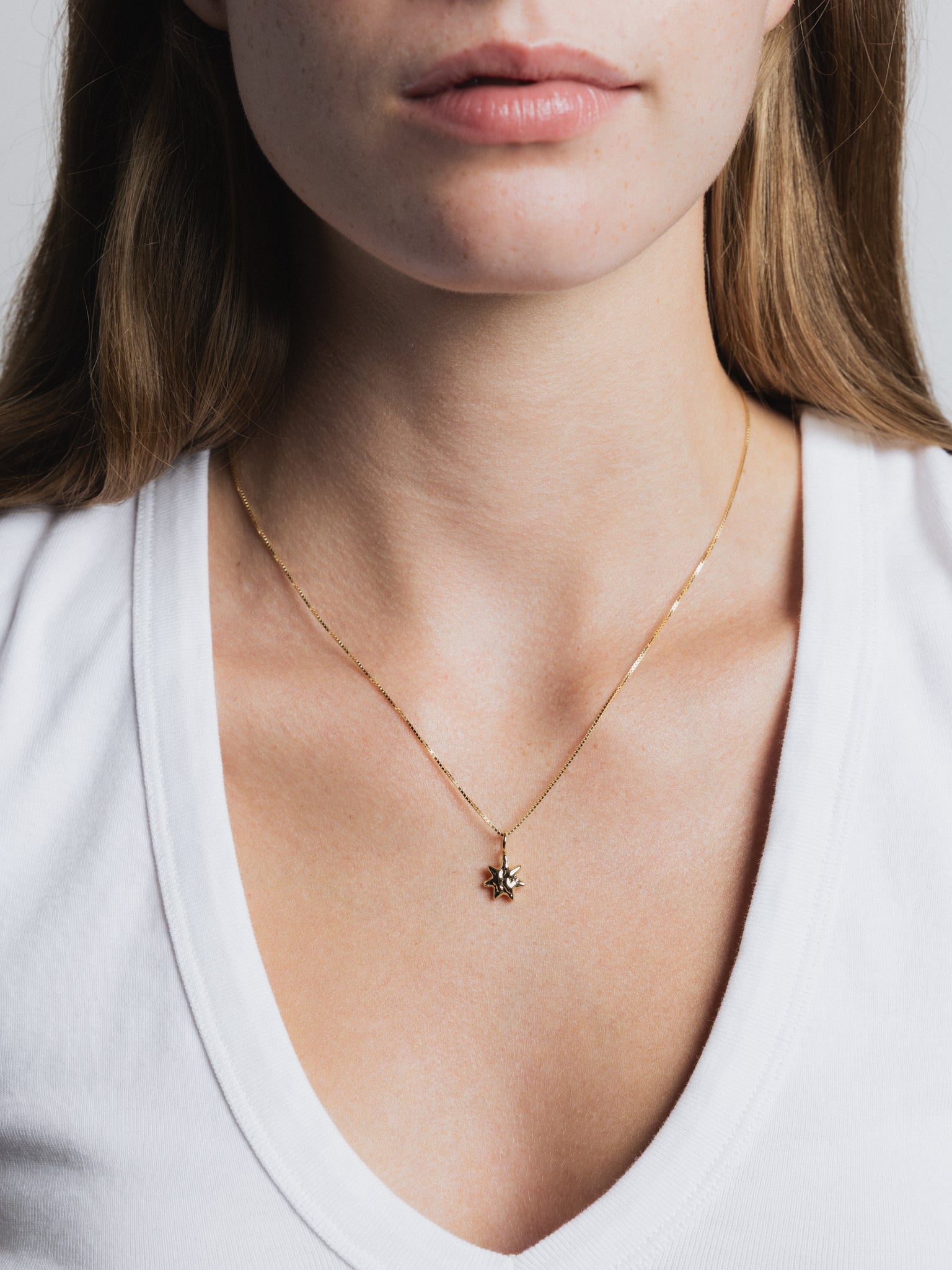 Wolf Circus Sun Charm Pendant in Gold-Necklaces-wolfcircus.com