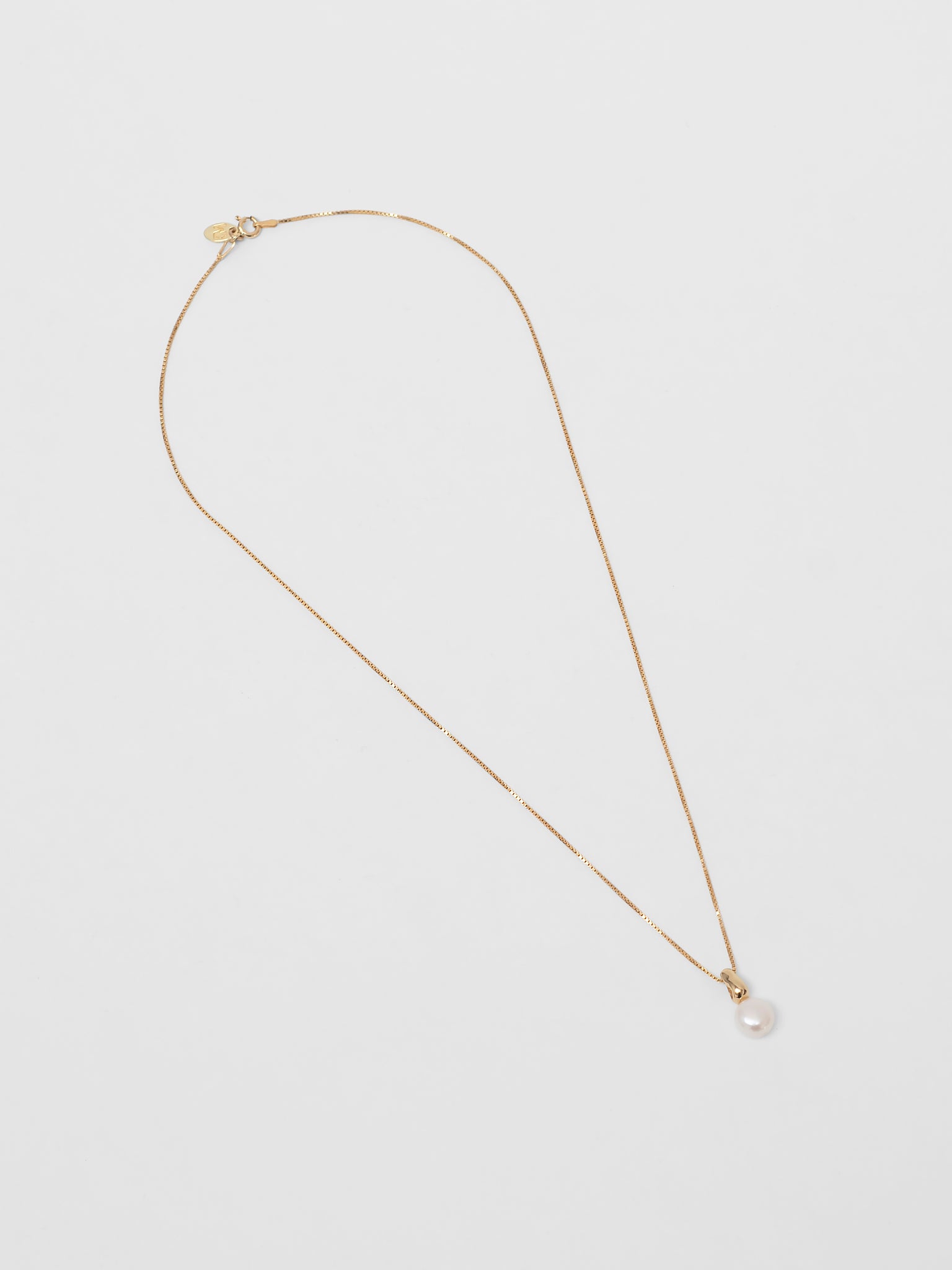 Wolf Circus Timeless Pearl Pendant Necklace in 14k Gold Plated Bronze | Emmy Necklace in Gold-Necklaces-wolfcircus.com