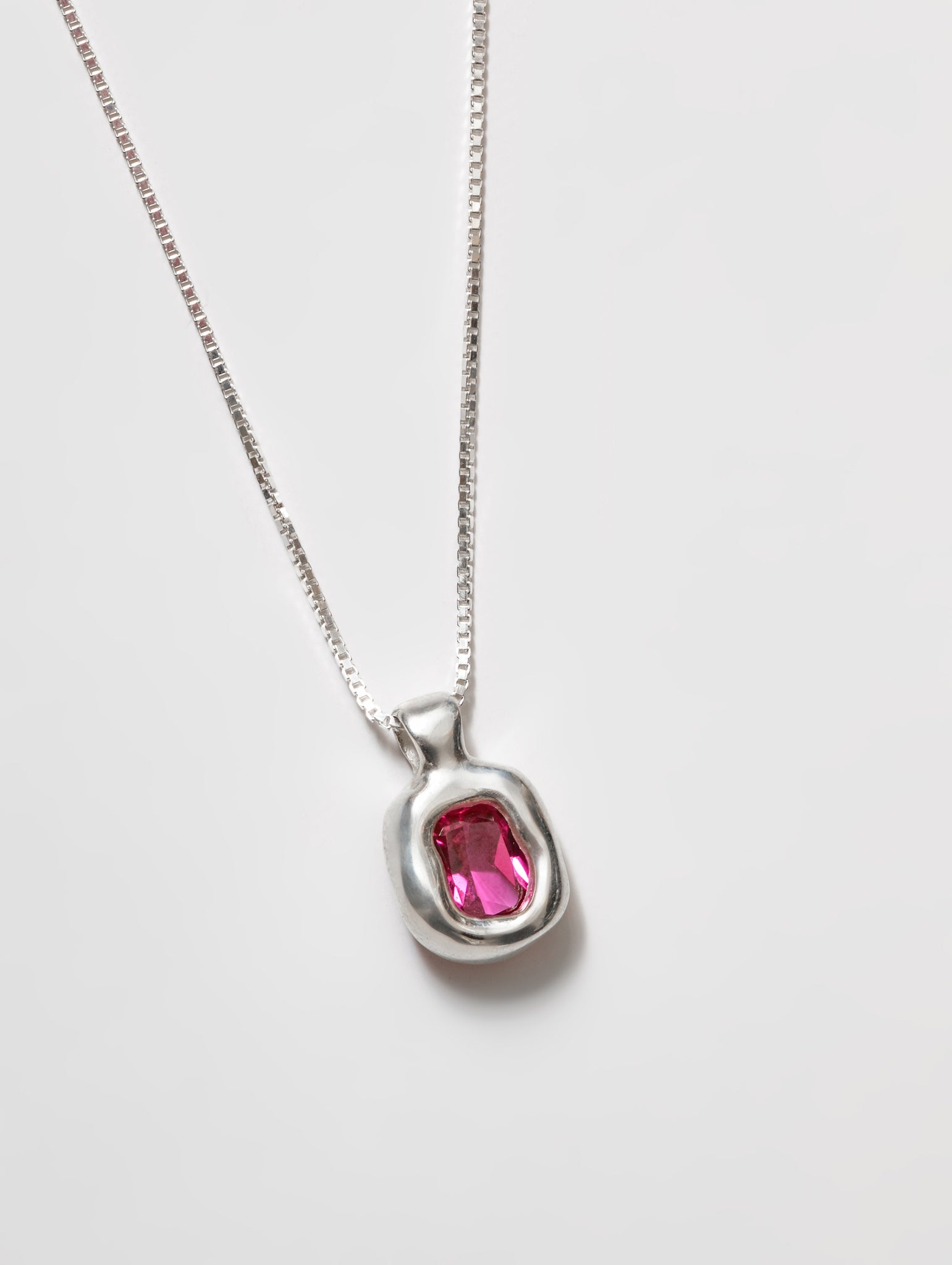 Freya Necklace in Pink and Sterling Silver