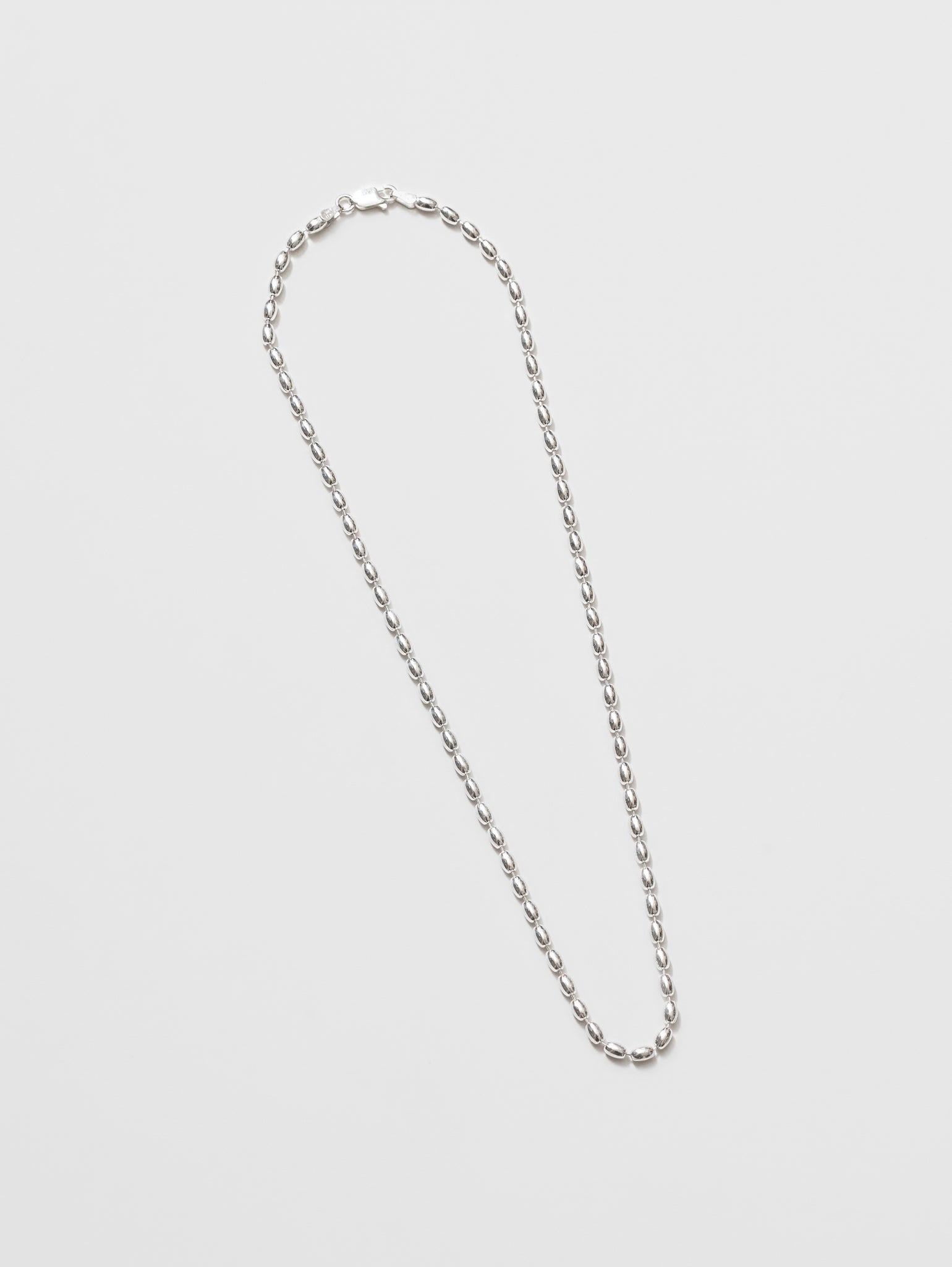 Wolf Circus Oval Bead Chain Necklace in Sterling Silver | Kai Necklace in Sterling Silver-Necklaces-wolfcircus.com