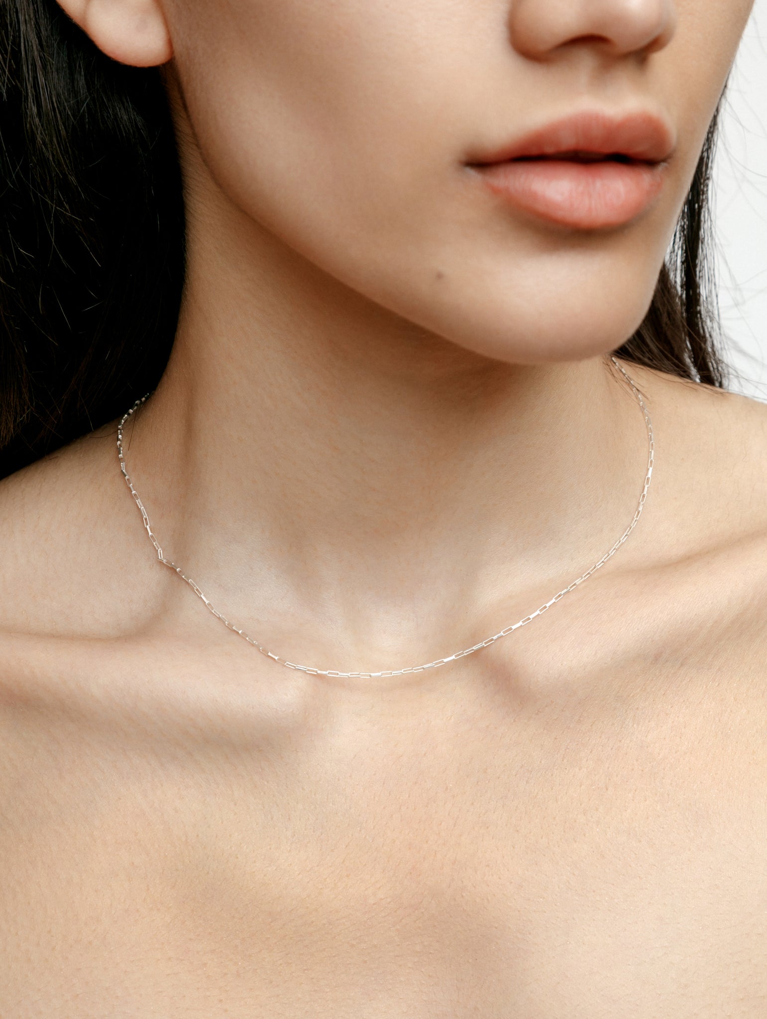 String Chain Necklace In Silver - Sara Robertsson Jewellery