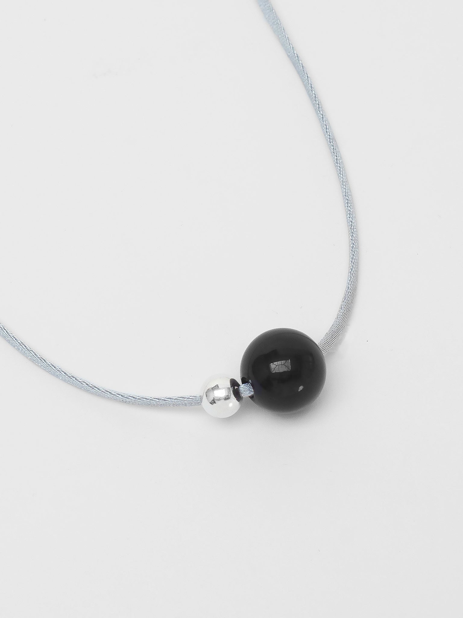 Leigh Necklace in Onyx and Sterling Silver