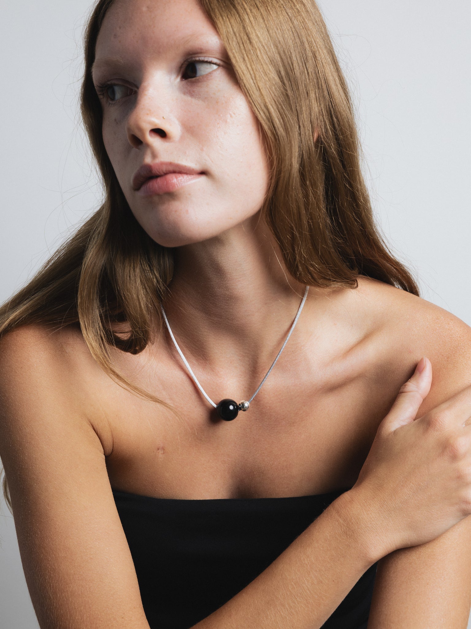 Leigh Necklace in Onyx and Sterling Silver