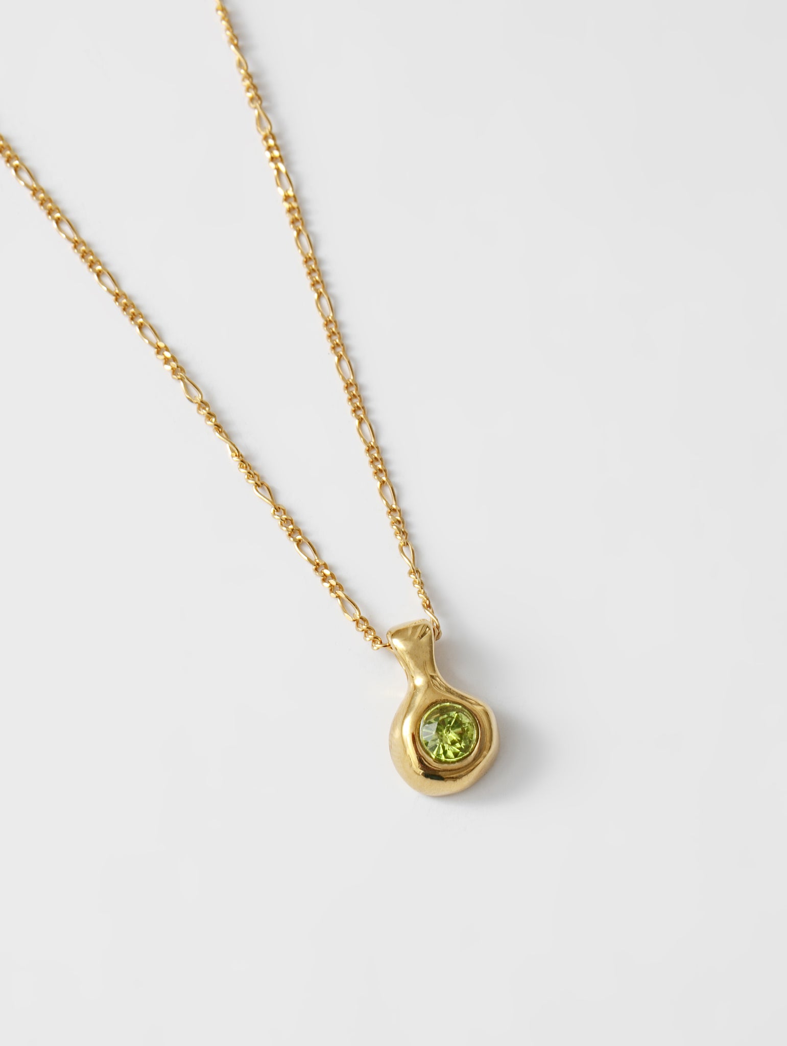 Wolf Circus Green Sapphire Gemstone Pendant Necklace | Liv Necklace in Green and Gold-Necklaces-wolfcircus.com