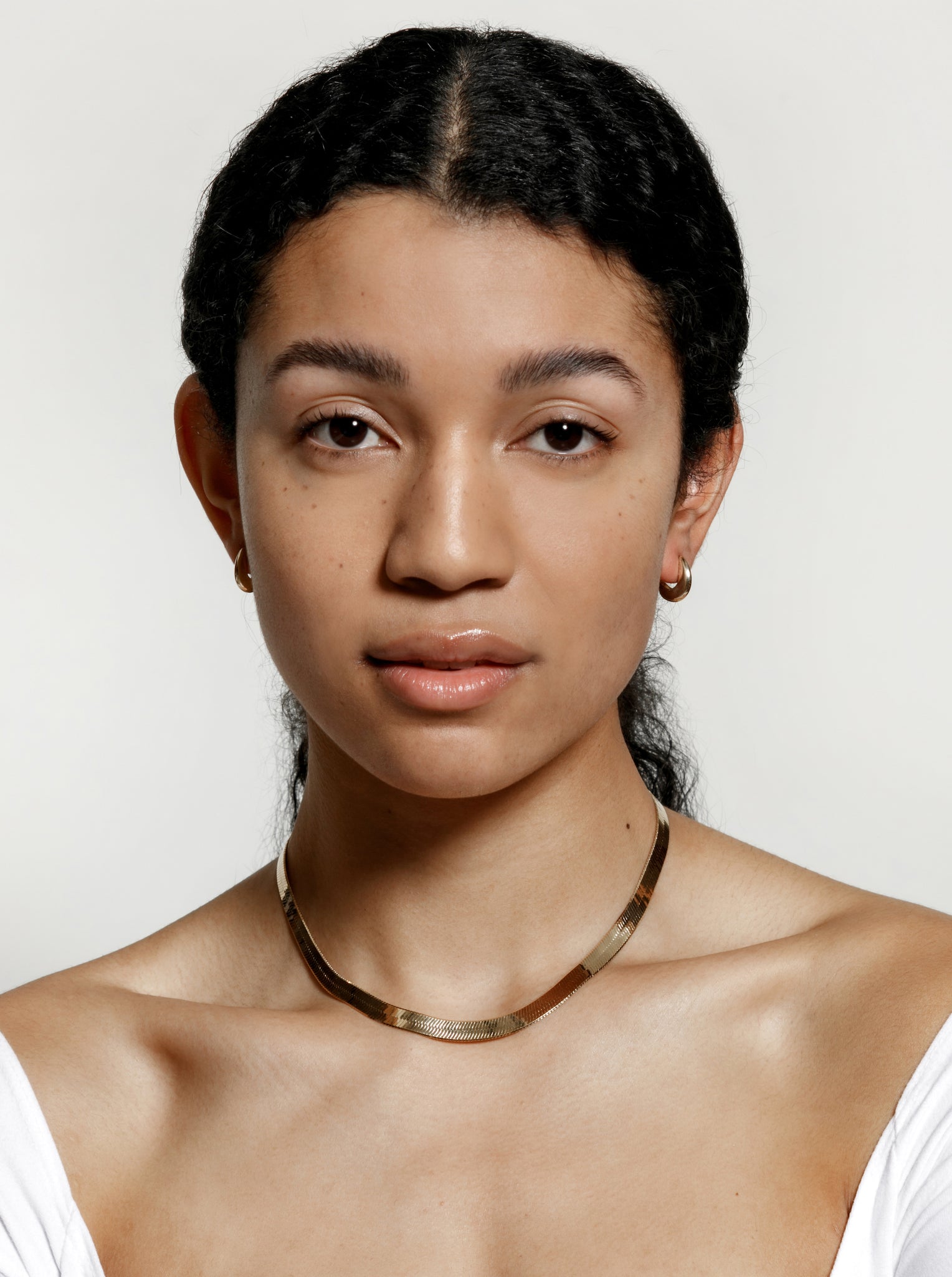 Wolf Circus-Wolf Circus Herringbone Chain Necklace in 14k Gold Vermeil-