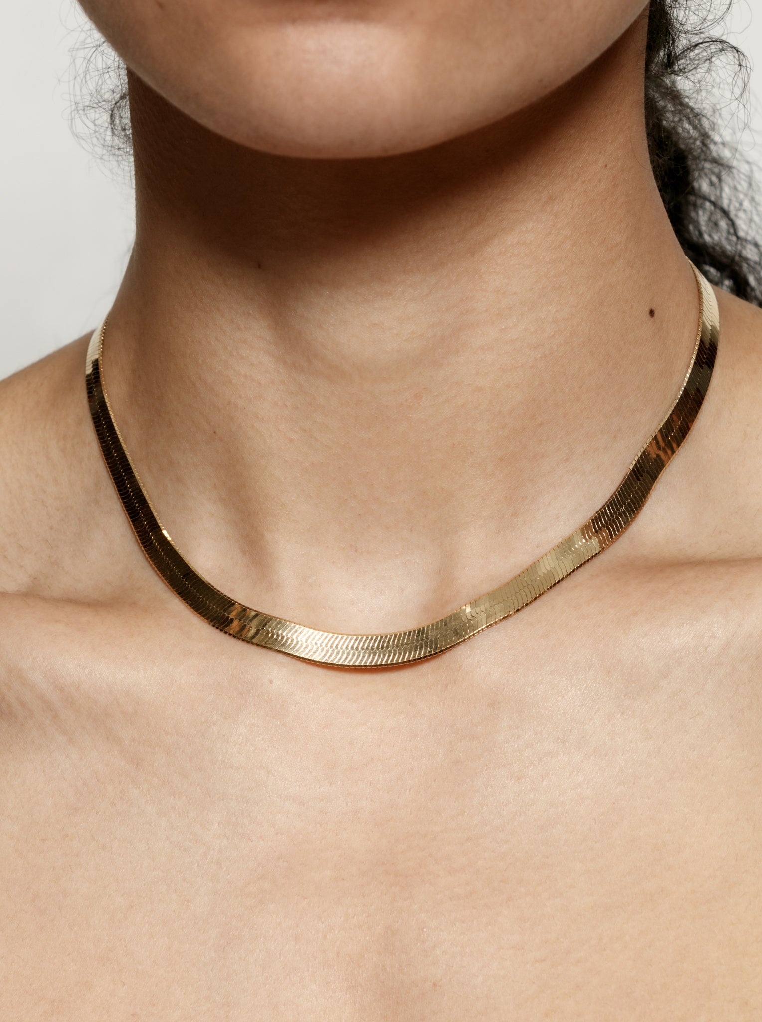 Wolf Circus-Wolf Circus Herringbone Chain Necklace in 14k Gold Vermeil-