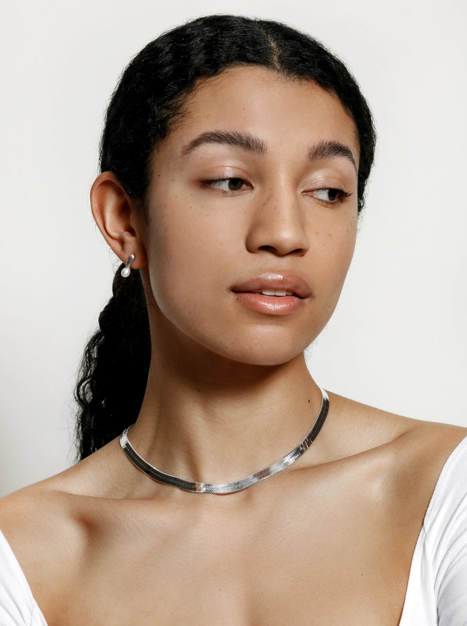 Wolf Circus Herringbone Chain Necklace in Sterling Silver -Necklaces-wolfcircus.com