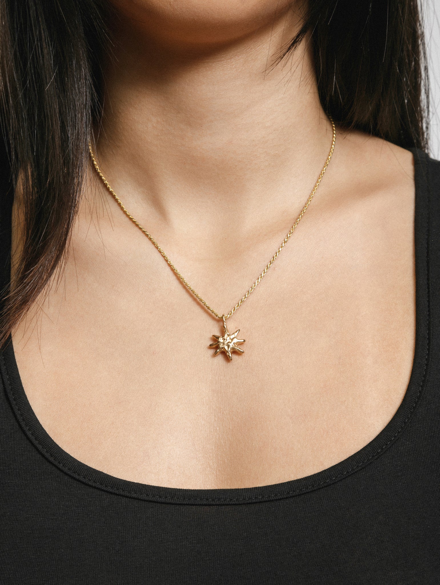 Solar Necklace in Gold