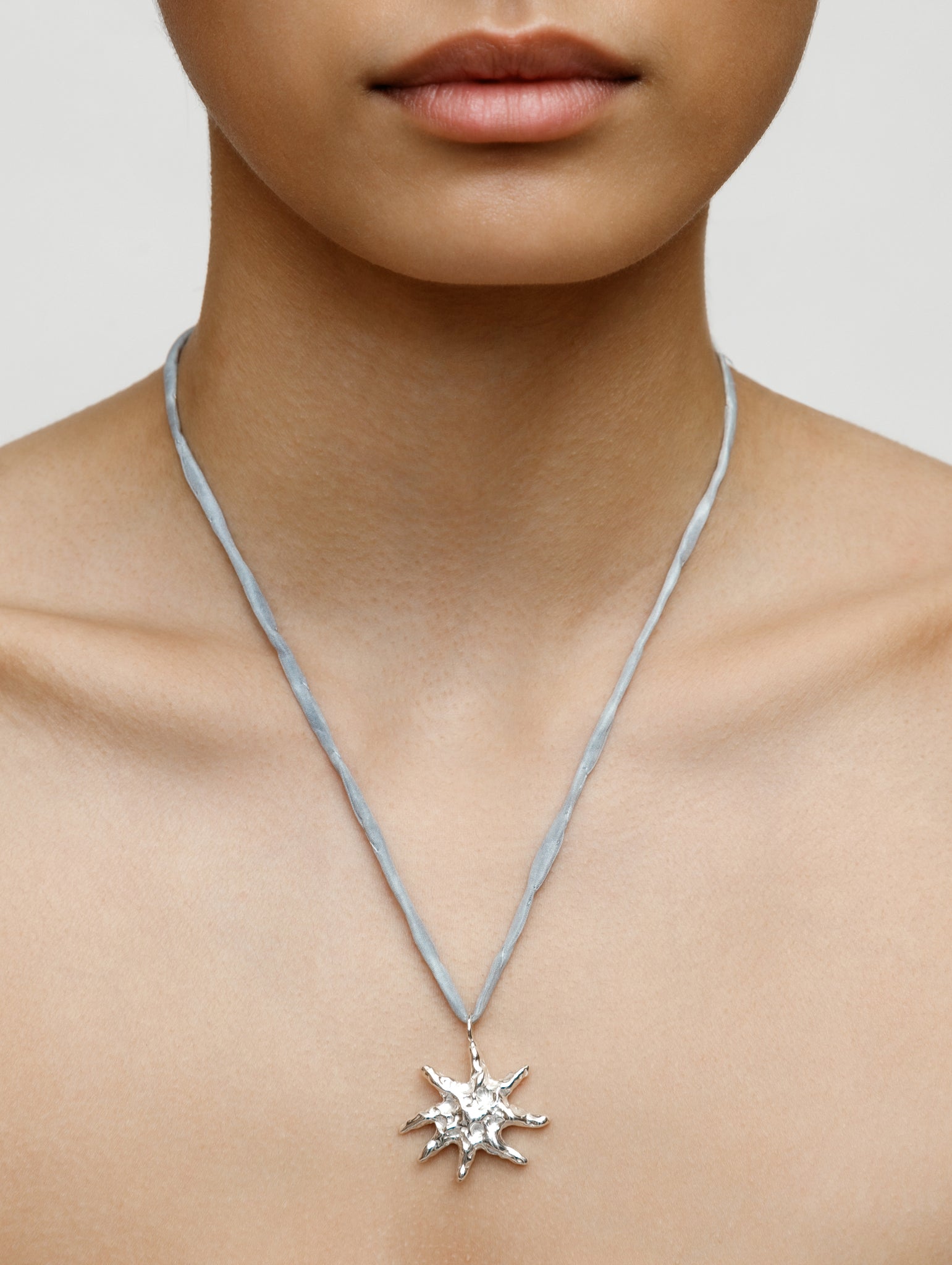 Wolf Circus Blue Cord Necklace with Silver Star Pendant | Star Cord Necklace in Blue