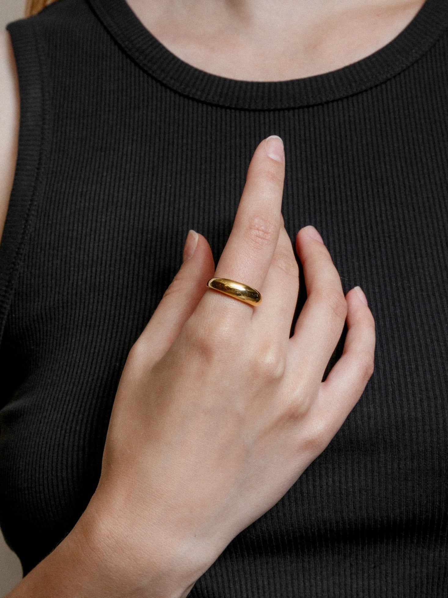 Wolf Circus Everyday Ring Band 14k Gold Plated | Recycled Metals | Olivia Ring in Gold-Rings-wolfcircus.com