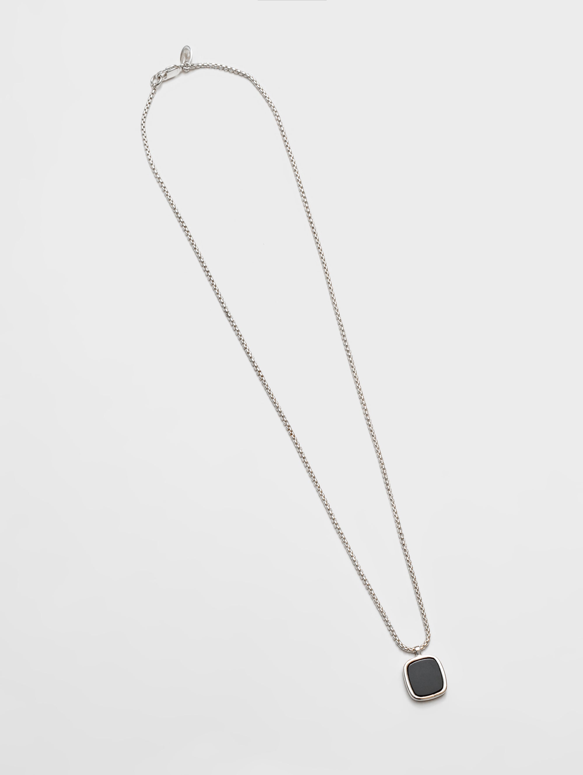 Black stone necklace mens on sale