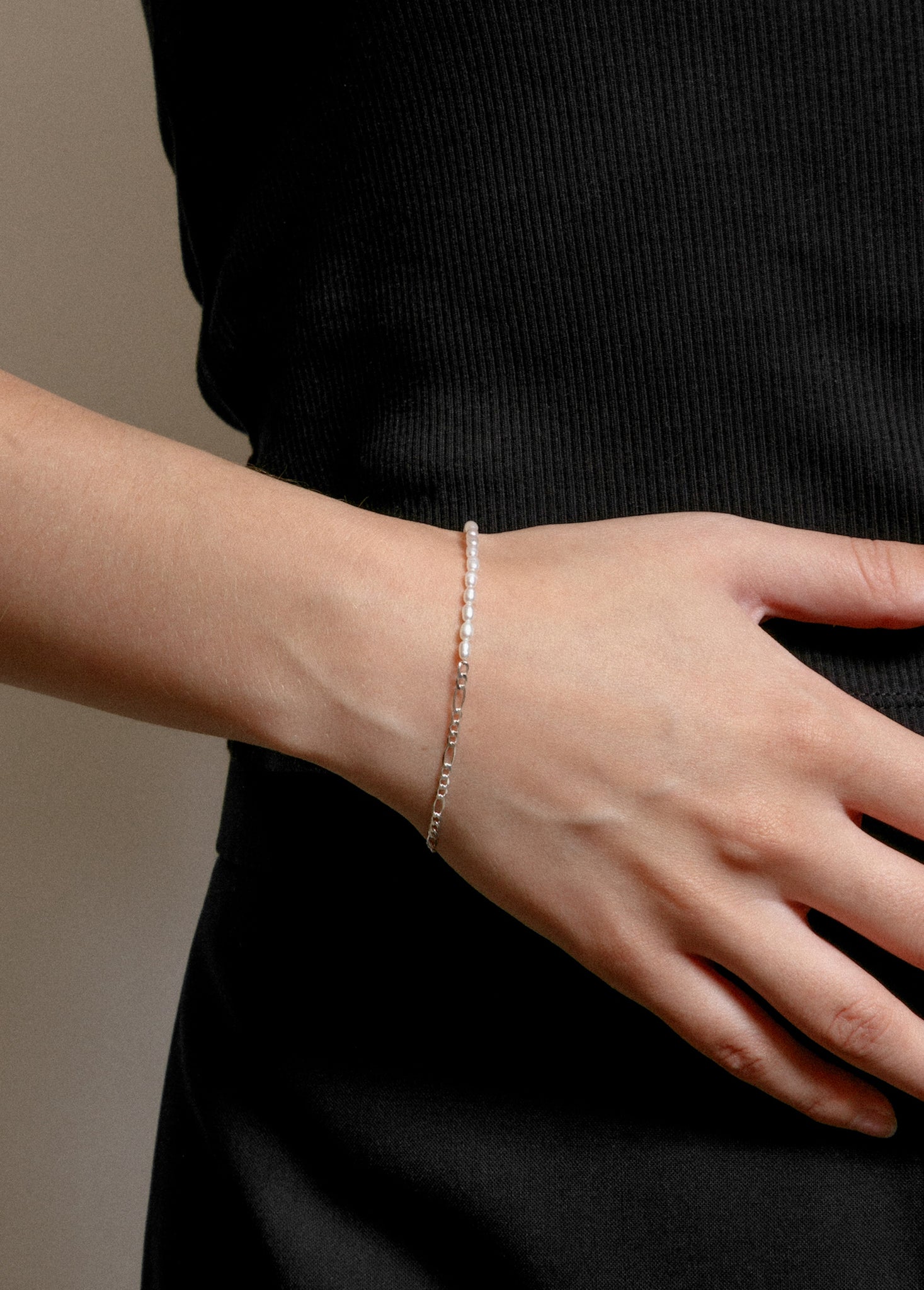    Wolf-Circus-Minature-Pearl-Figaro-Chain-Combination-Bracelet-925-Sterling-Silver-Mara-Bracelet-in-Sterling-Silver-Bracelets-Jewelry