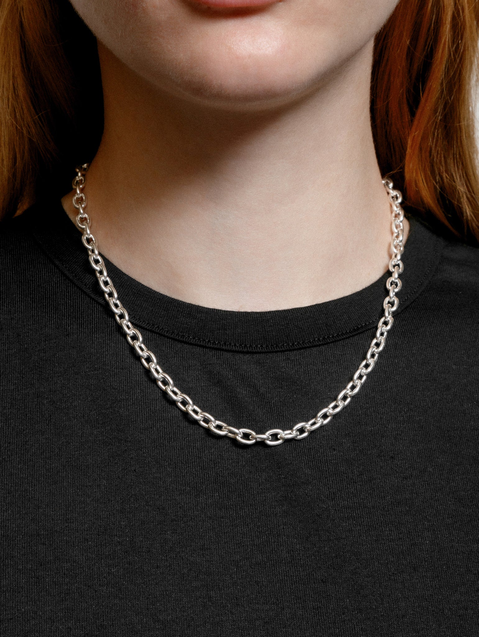 Wolf Circus Minimalist Unisex Cable Chain Link Layering Necklace 925 Sterling Silver Jewelry