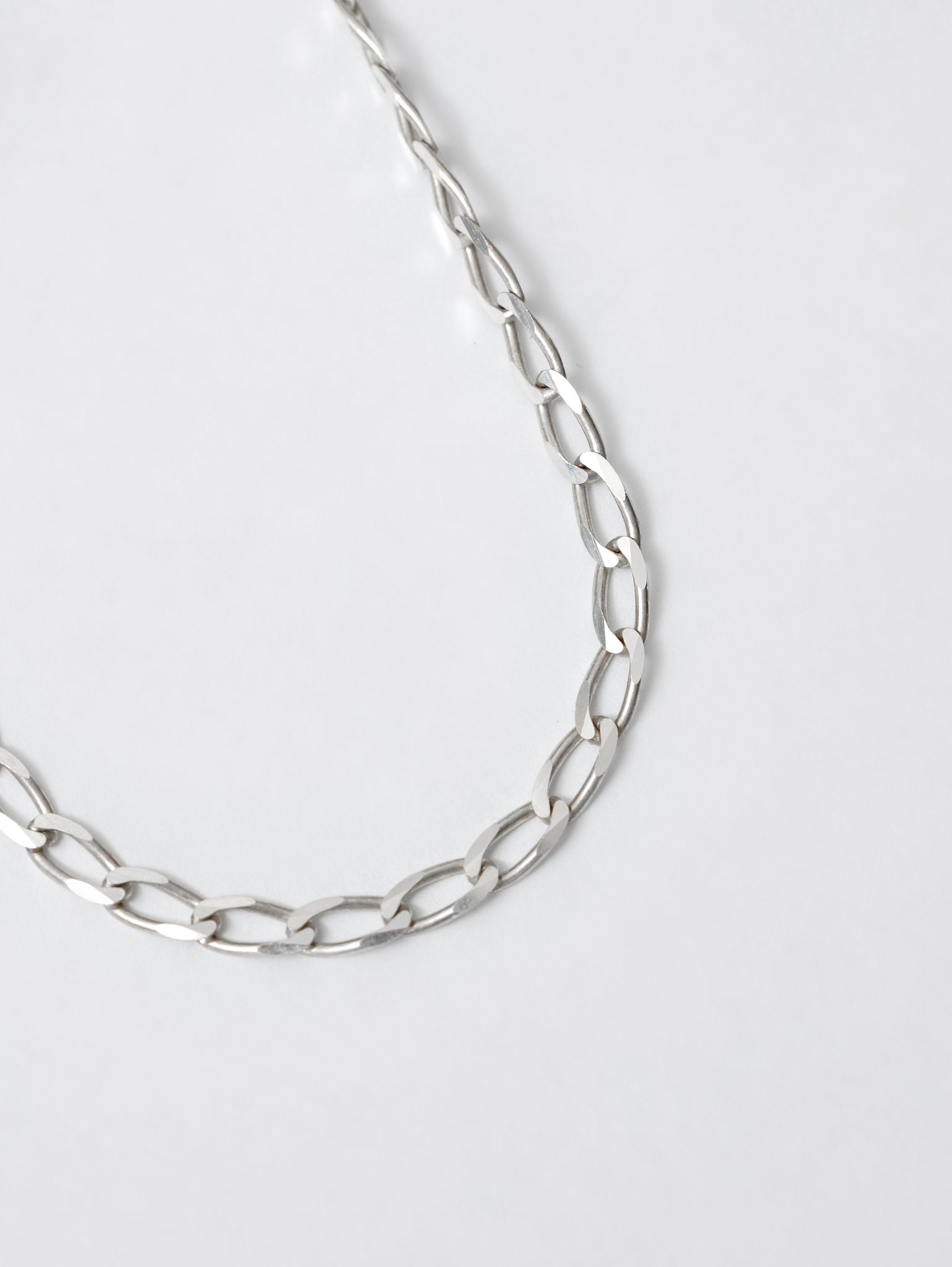 Wolf Circus Simple Unisex Curb Chain Link Necklace 925 Sterling Silver | Malcolm Necklace in Sterling Silver-Necklaces-wolfcircus.com