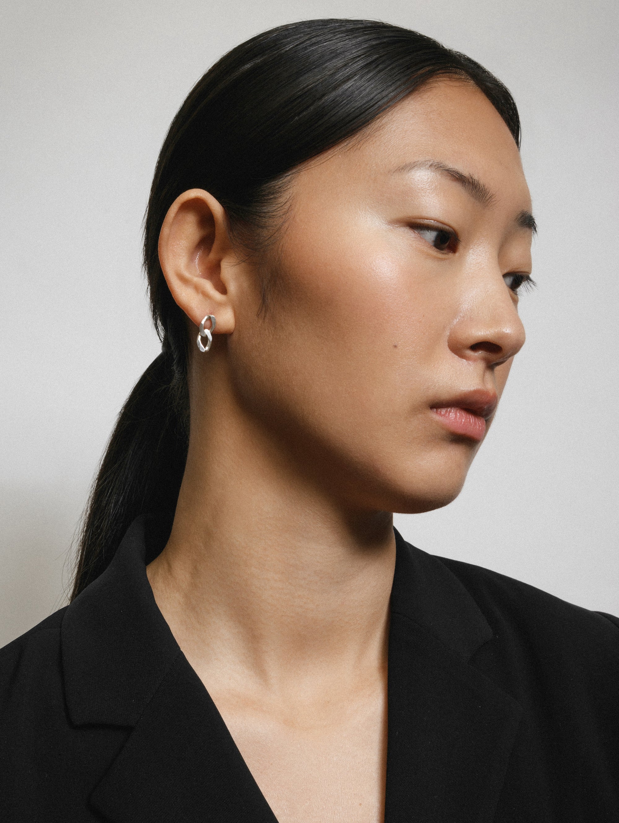 Wolf Circus Statement Single Unisex Men's Dangle Chain Link Stud