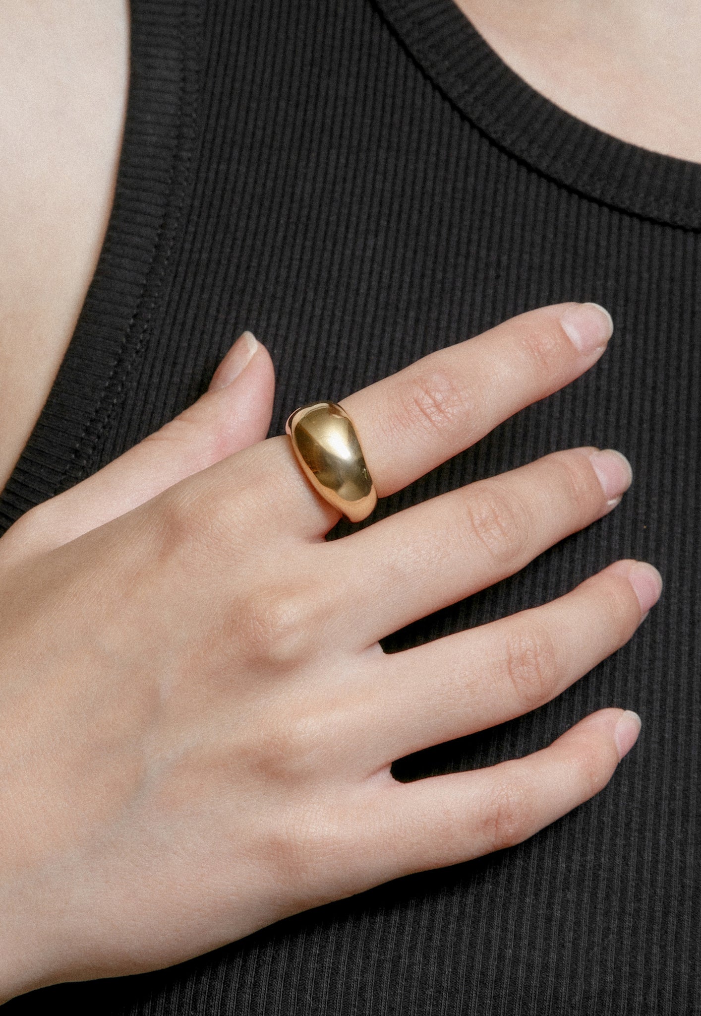 Wolf Circus Statement Stacking Ring in 14k Gold Plated | Venti Ring in Gold